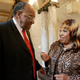 R&B singer Denise LaSalle speaks with state Sen. David Jordan after being honored by the Senate at the Capitol in Jackson, Miss., on Feb. 18, 2009. (Rogelio V. Solis/AP Images)